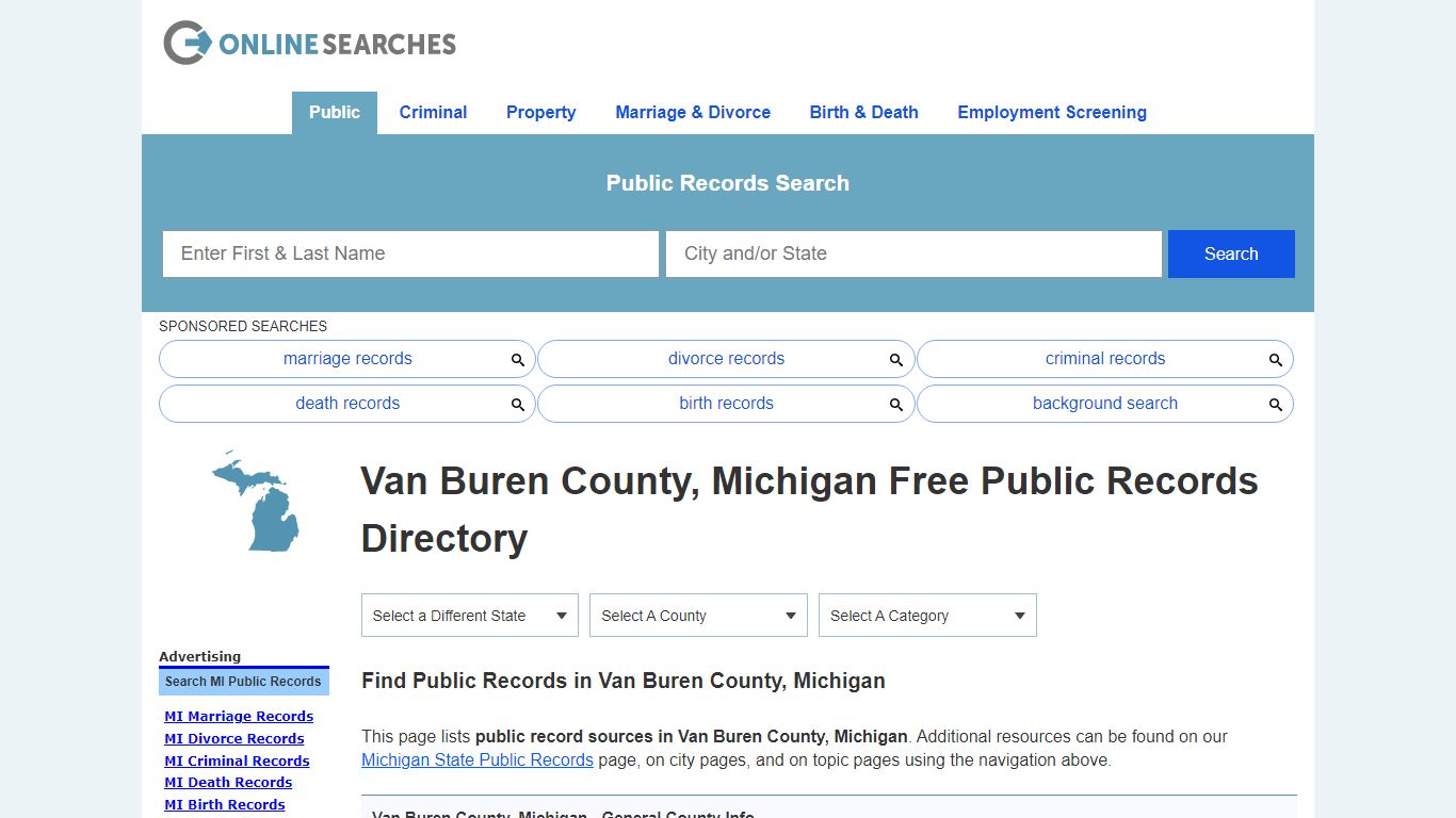 Van Buren County, Michigan Public Records Directory